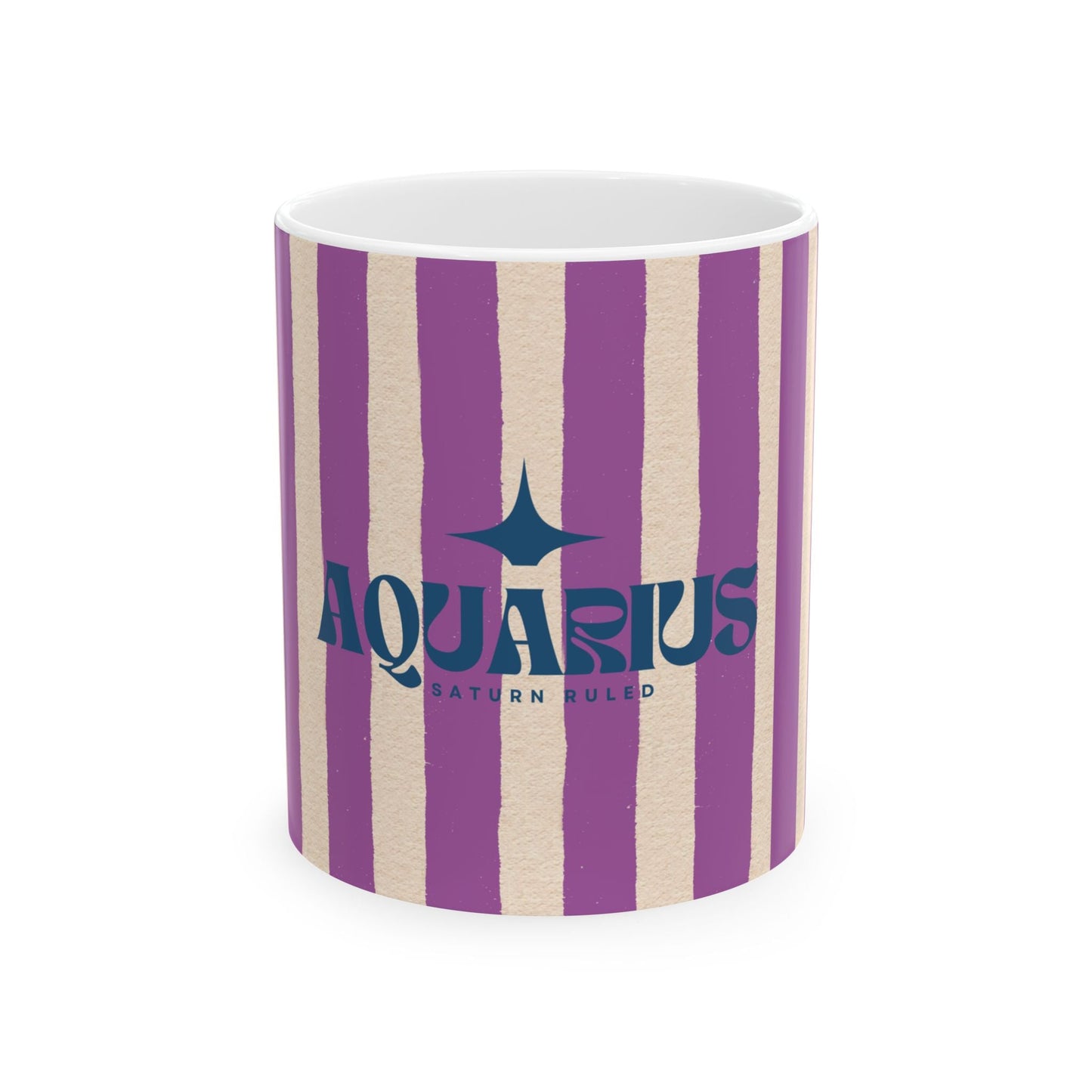 Astrological Wheel AQUARIUS Mug, Whimsical design