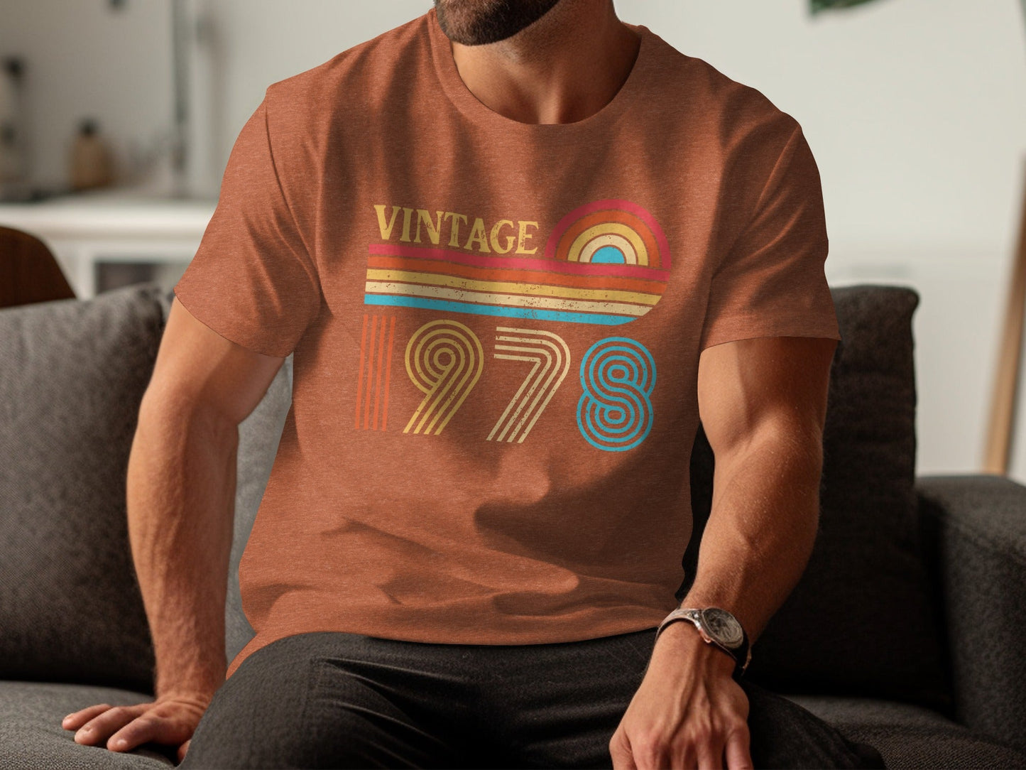 Vintage Retro Distressed 1978 Year of Birth T-Shirt