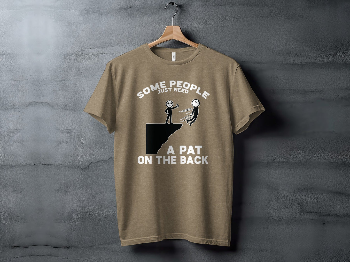 Thumbs Up Before The Fall Funny Stick Figure Art T-Shirt