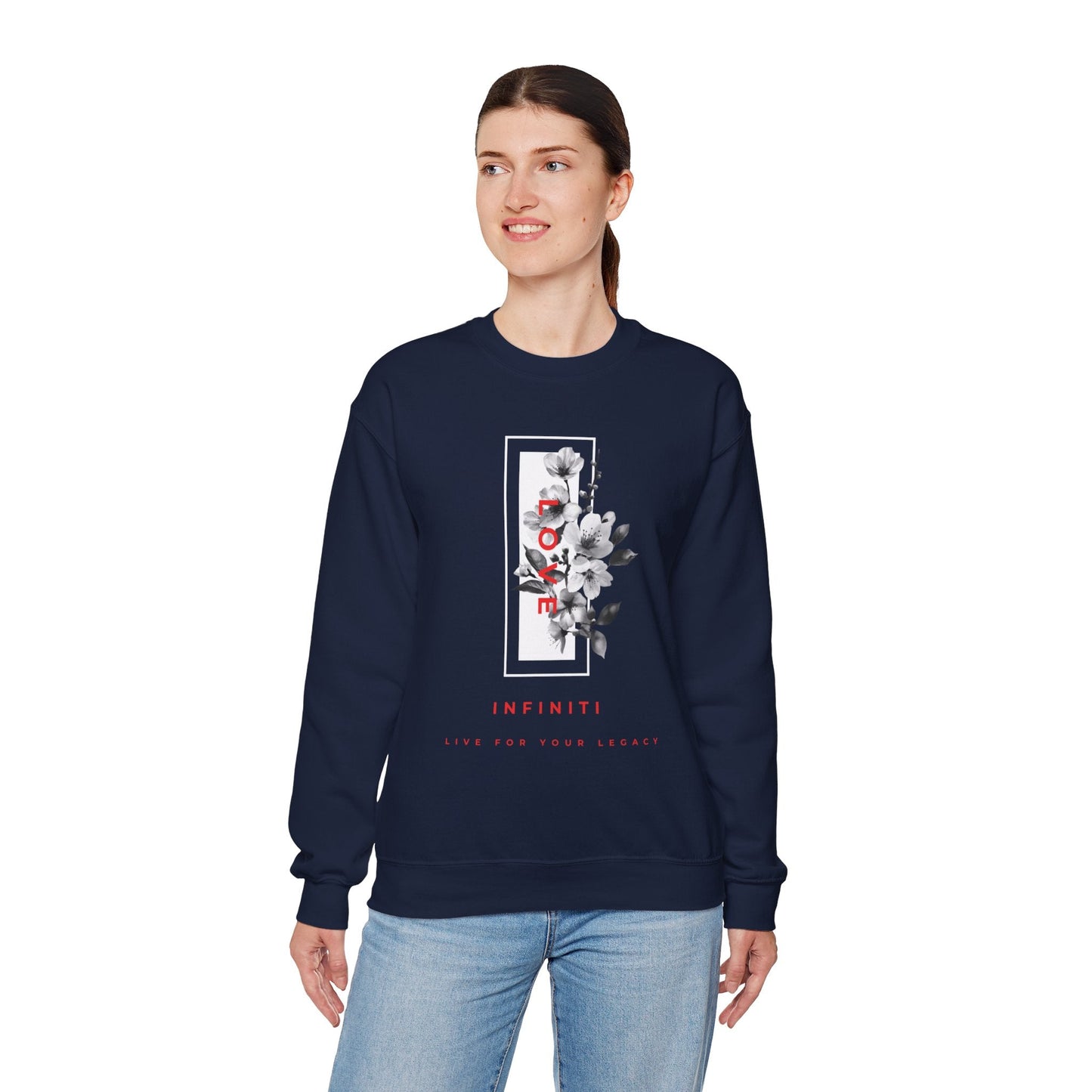 Bloom Bae Red/White Floral Love, Infiniti Sweater