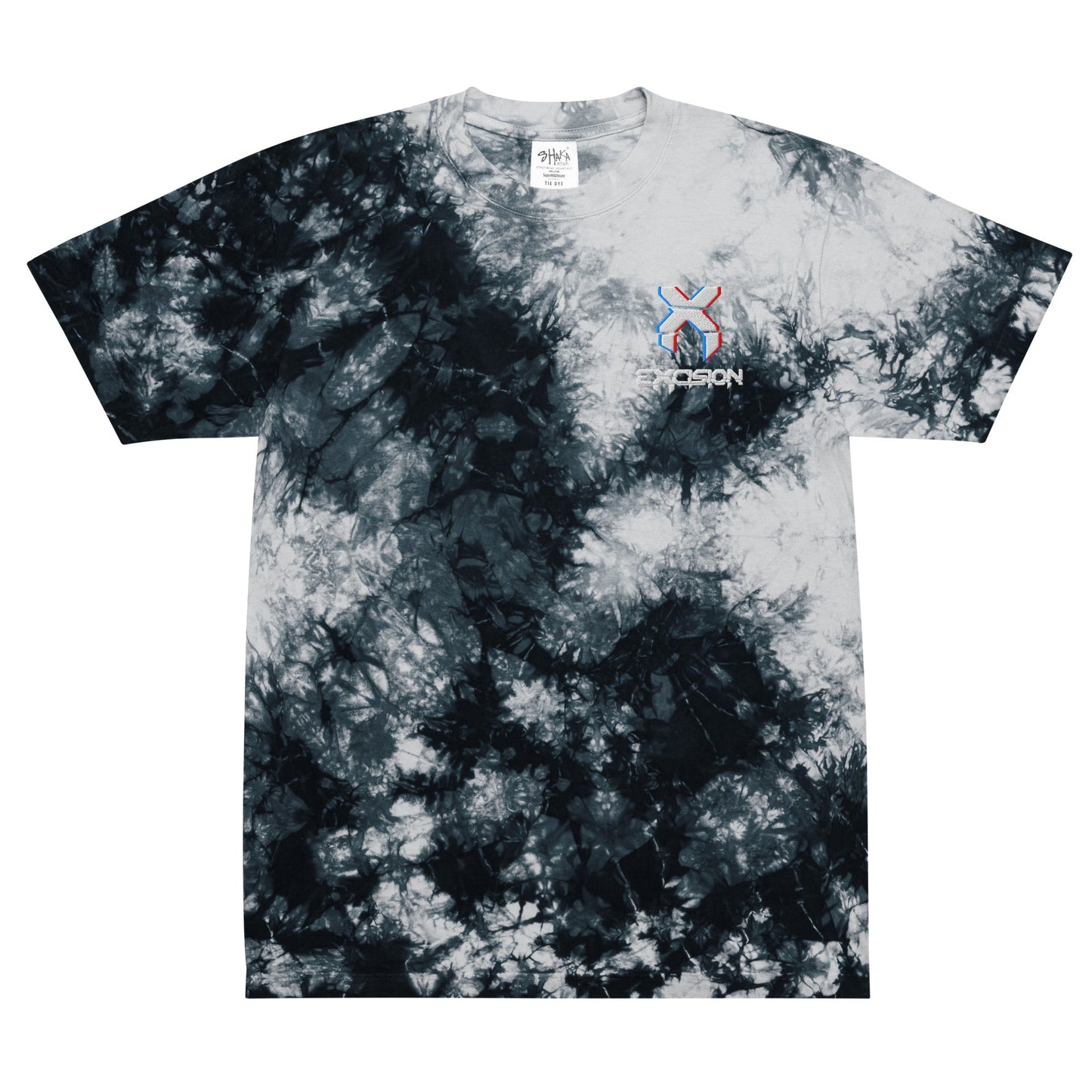 Excision Embroidery Tie Dye Rave T-Shirt for Headbanger Men Women Unisex