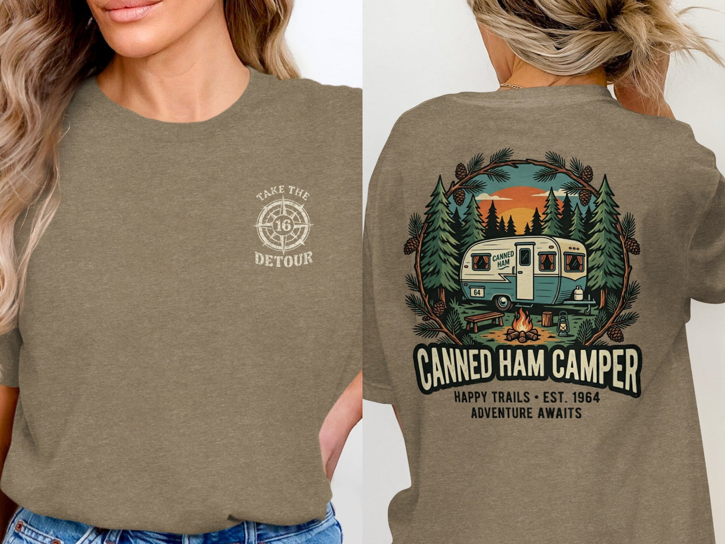 Happy Trails Canned Ham Camper T-Shirt