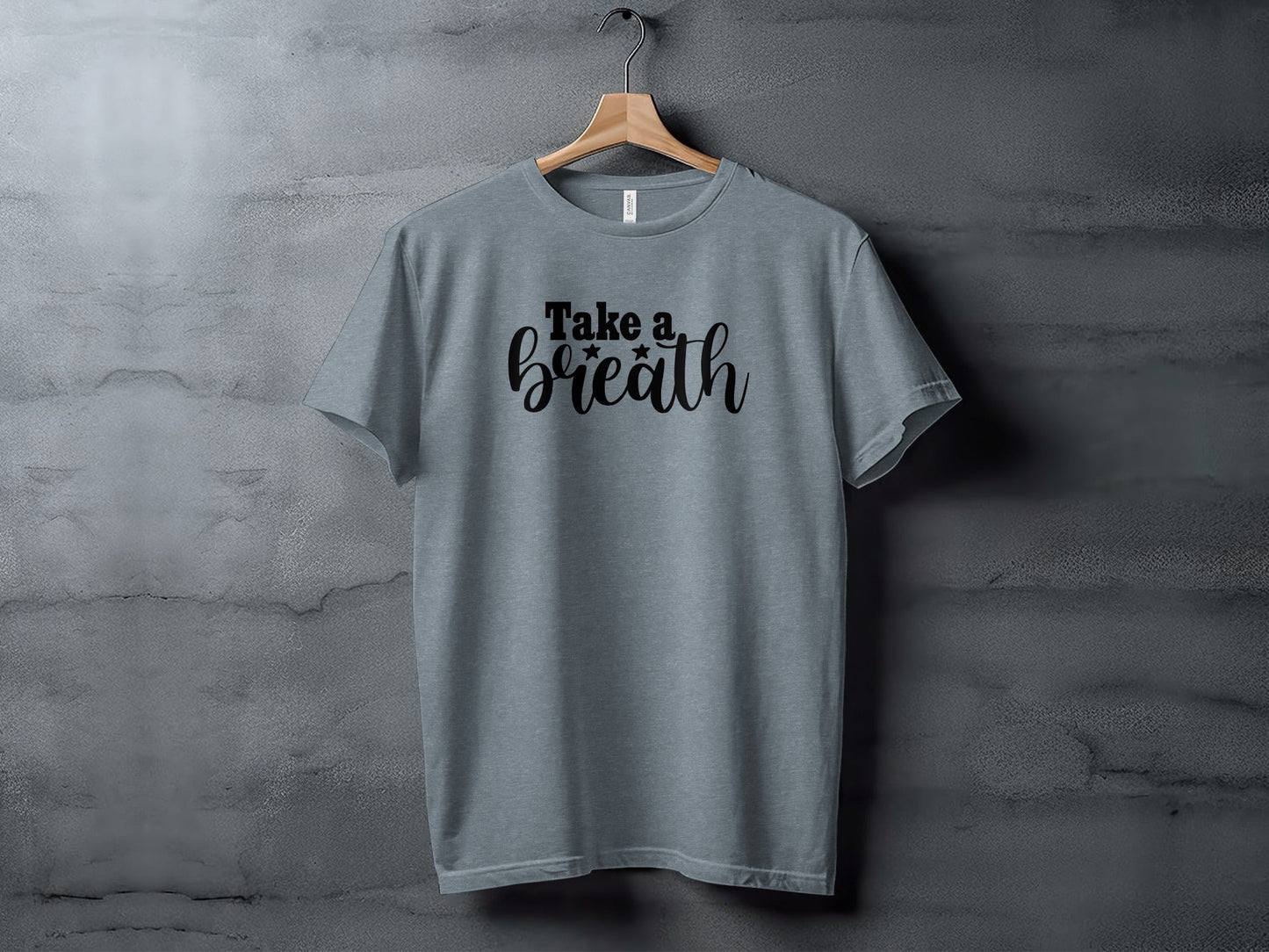 Take a Breath Graphic Two Stars Design Inspiration T-Shirt