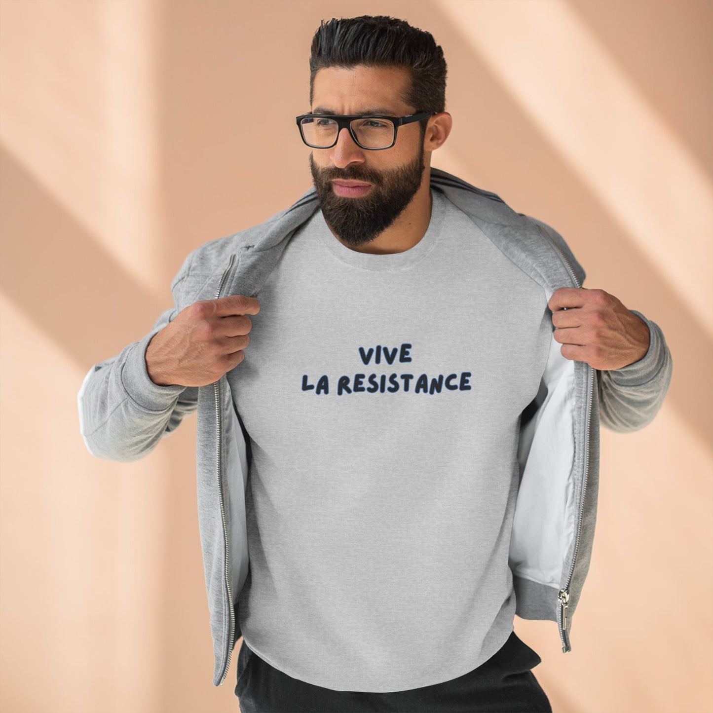 Crewneck Sweatshirt — "Vive la Resistance", Political Mantra