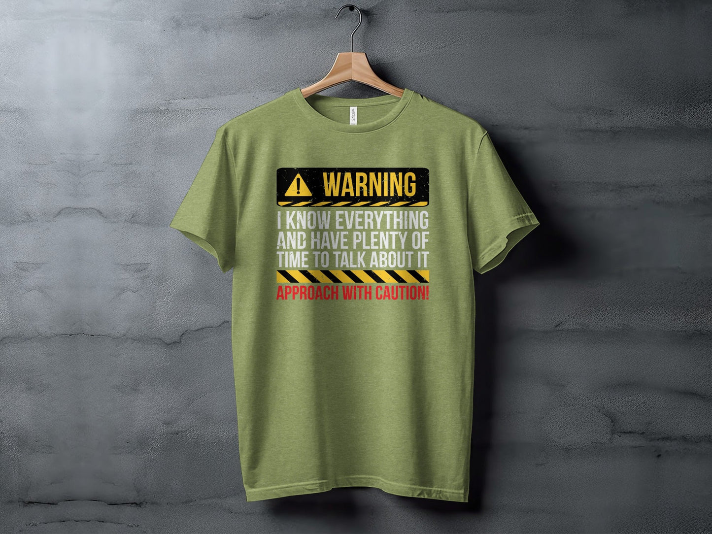 Warning I Know Everything Funny Statement Graphic T-Shirt