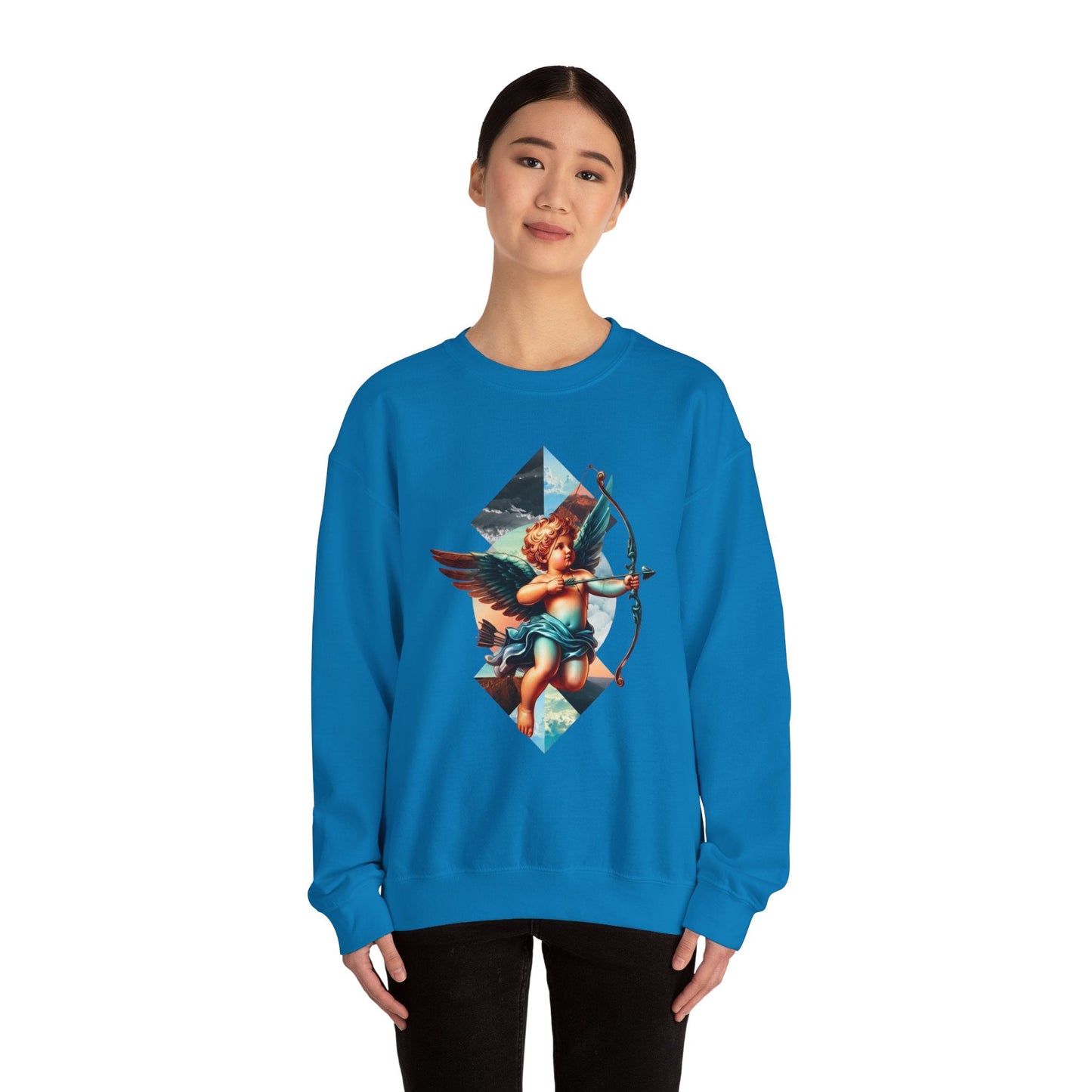 Cupid's Bow Blue + Arrow - Love, Infiniti Unisex Crewneck Sweater