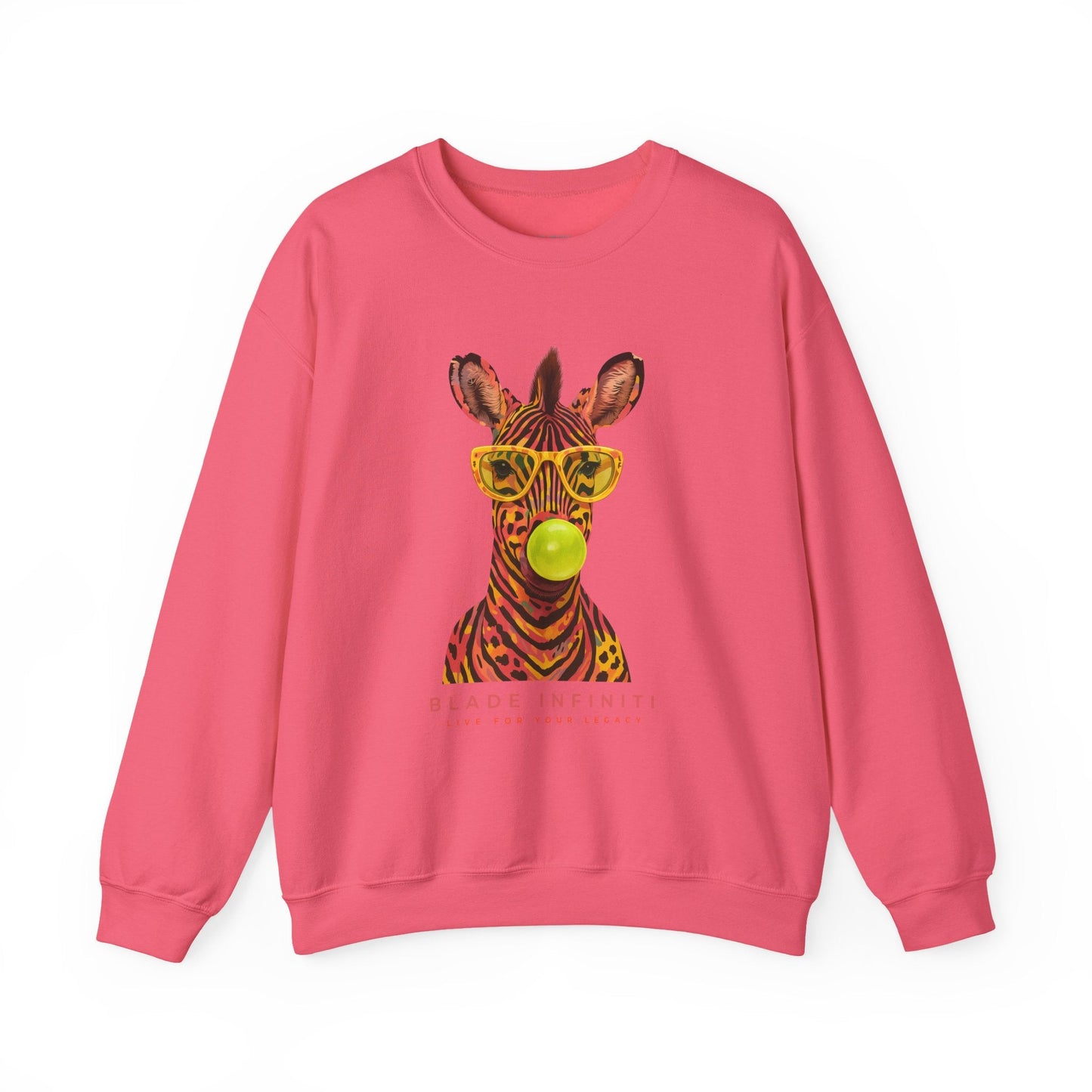 Zebra Pop Unisex Crewneck Sweater