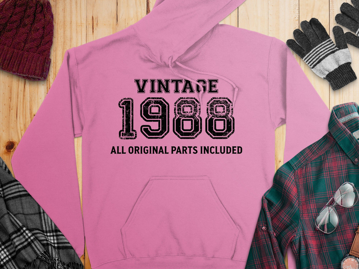 Vintage 1988 All Original Parts Included Design Hoodie