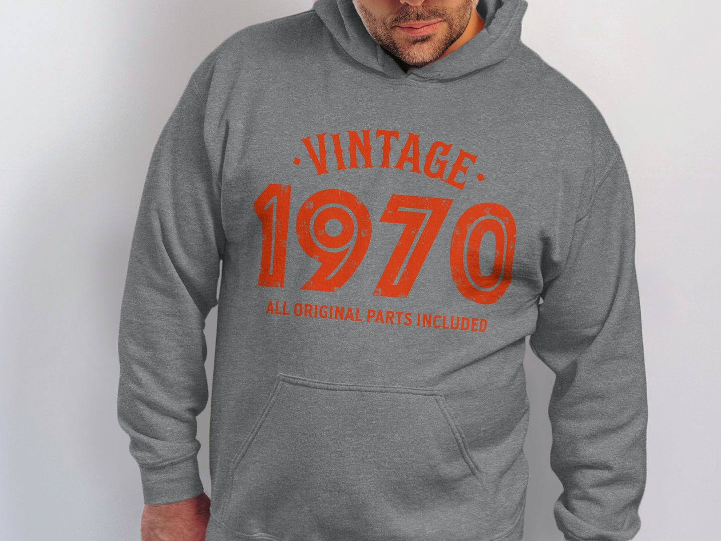 Vintage 1970 All Original Parts Included Graphic Design Hoodie