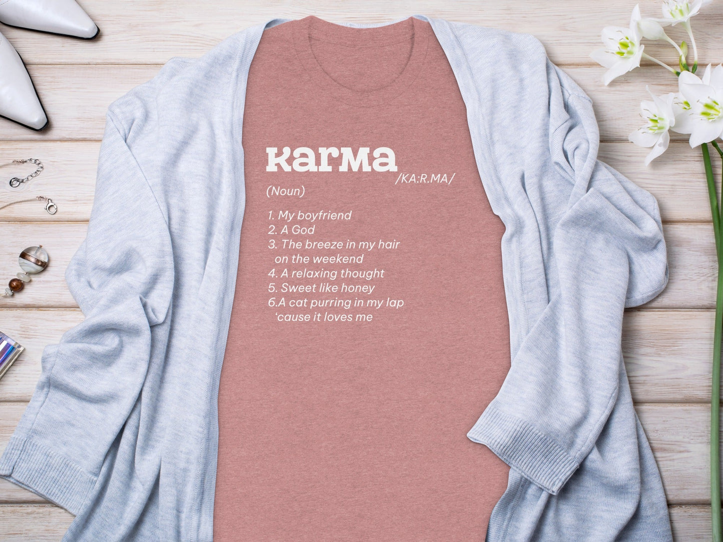 Karma Definition List Cool Graphic Stylish Novelty T-Shirt