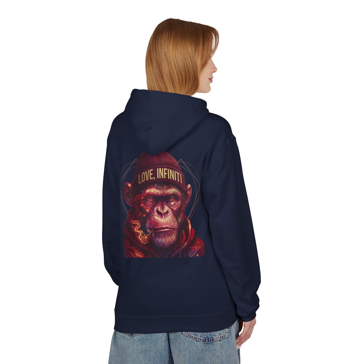 Weed/Rose Galactic Monkey - Love, Infiniti Hoodie