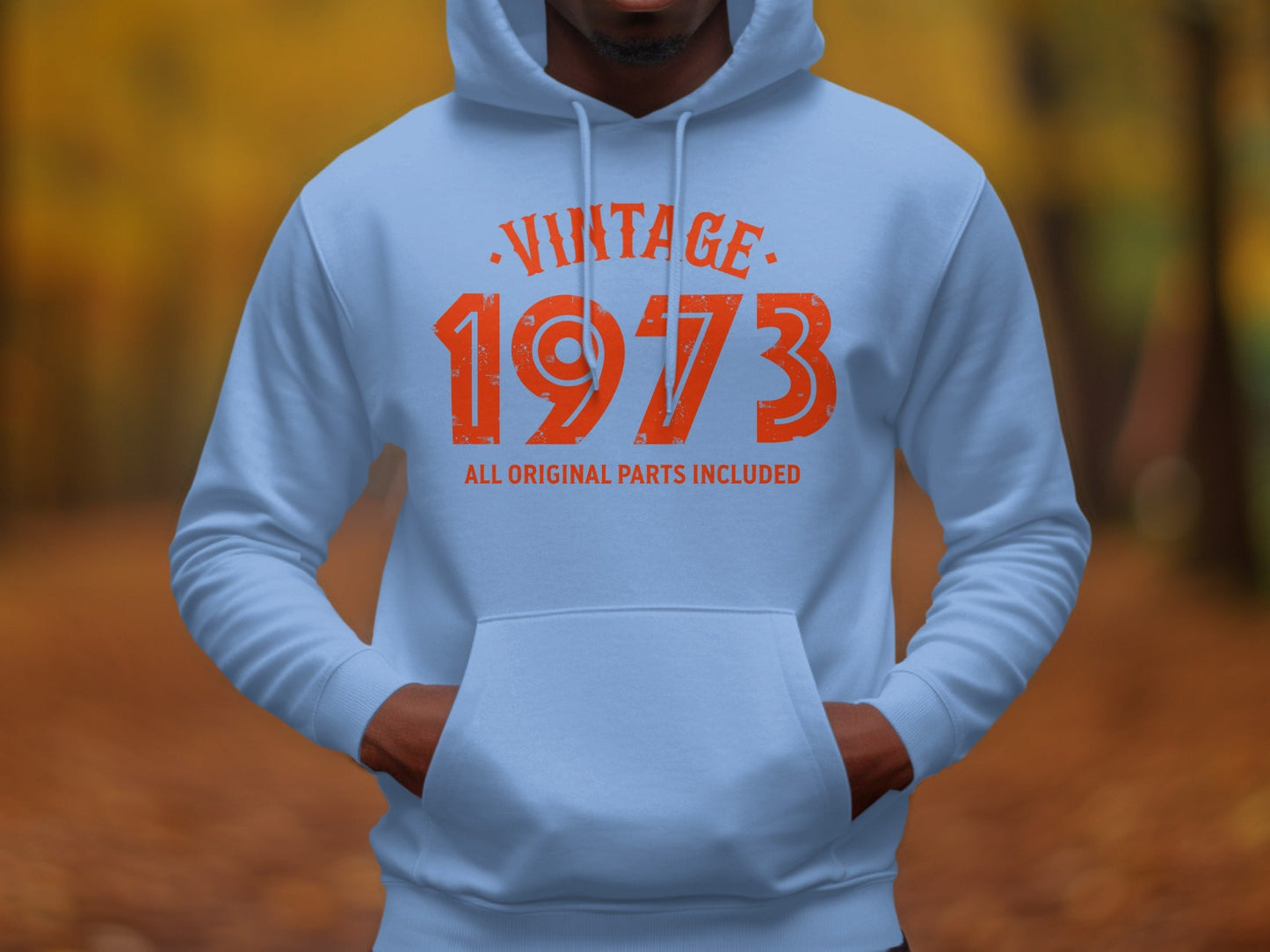 Vintage 1973 All Original Parts Included Graphic Design Hoodie