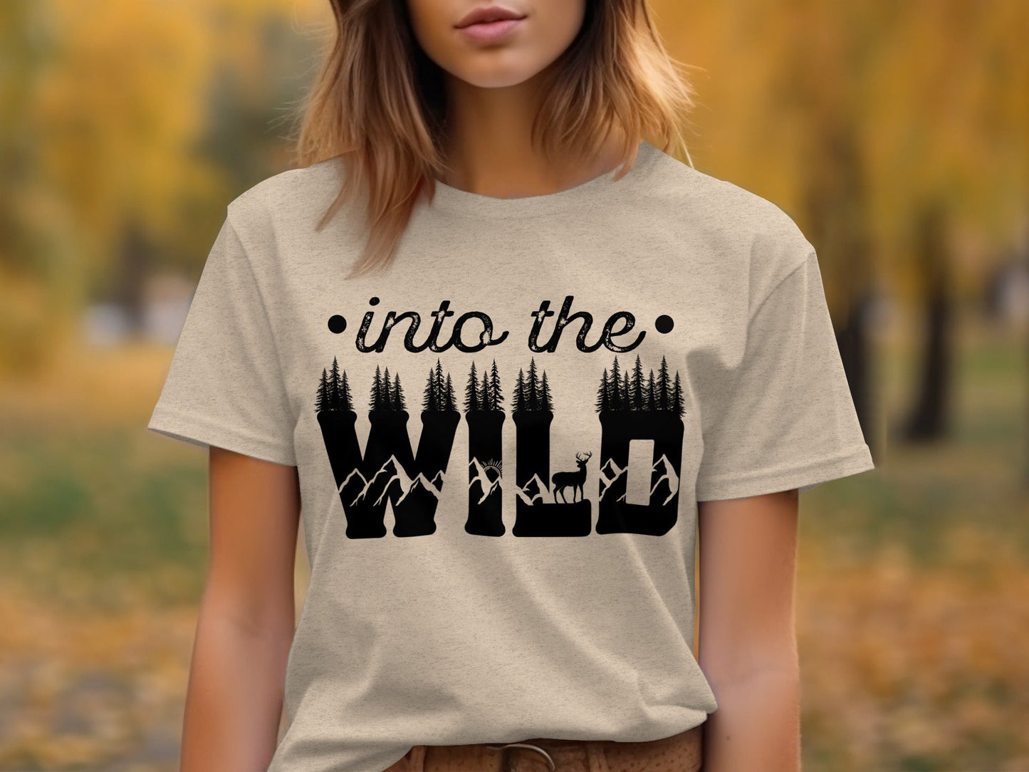 Into The Wild Outdoor Adventure Nature Inspired Graphic T-Shirt