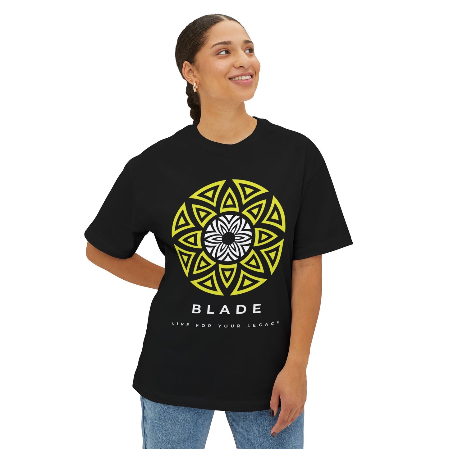 Boxy Oversized Ethereal Azteca Logo T-Shirt