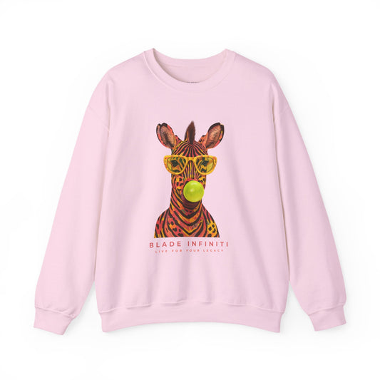 Zebra Pop Unisex Crewneck Sweater