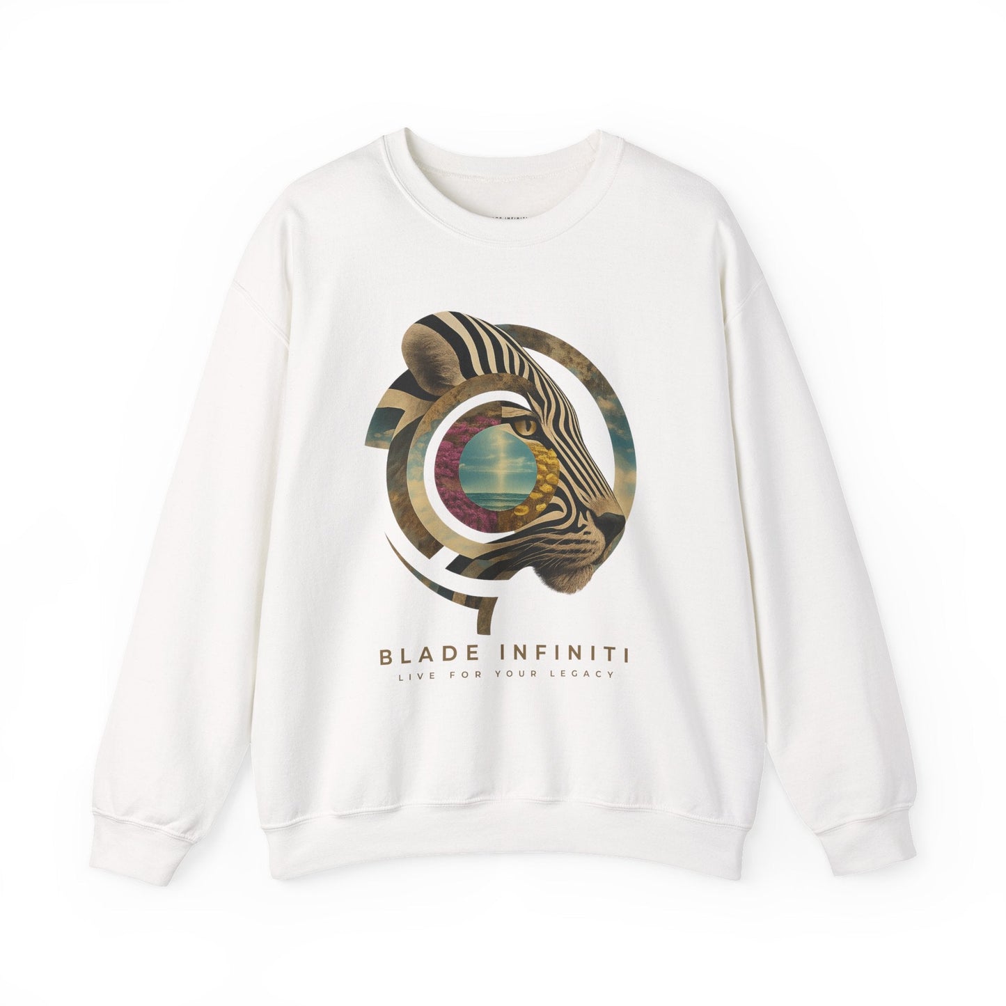 Safari Bloom Tiger Unisex Crewneck Sweater