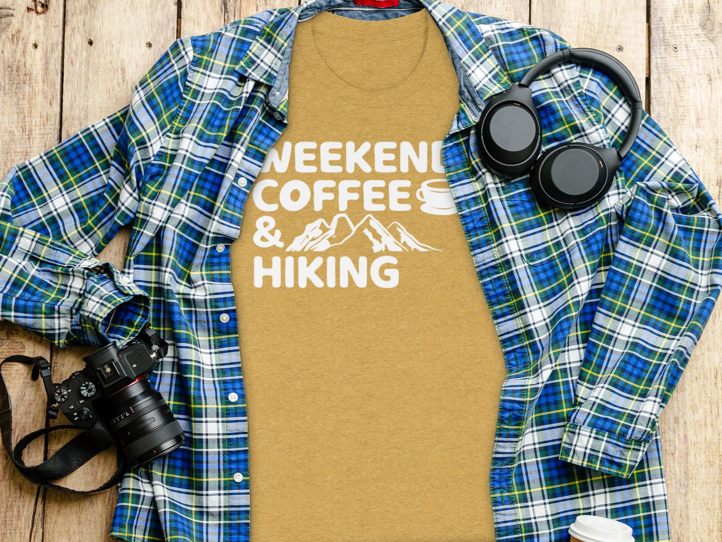 Weekends Coffee And Hiking Graphic Design Funny T-Shirt