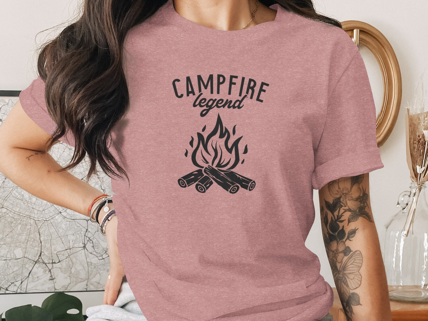 Campfire Legend Nature Graphic Adventure Outdoor T-Shirt
