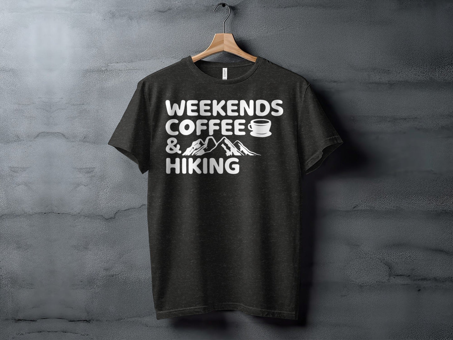 Weekends Coffee And Hiking Graphic Design Funny T-Shirt