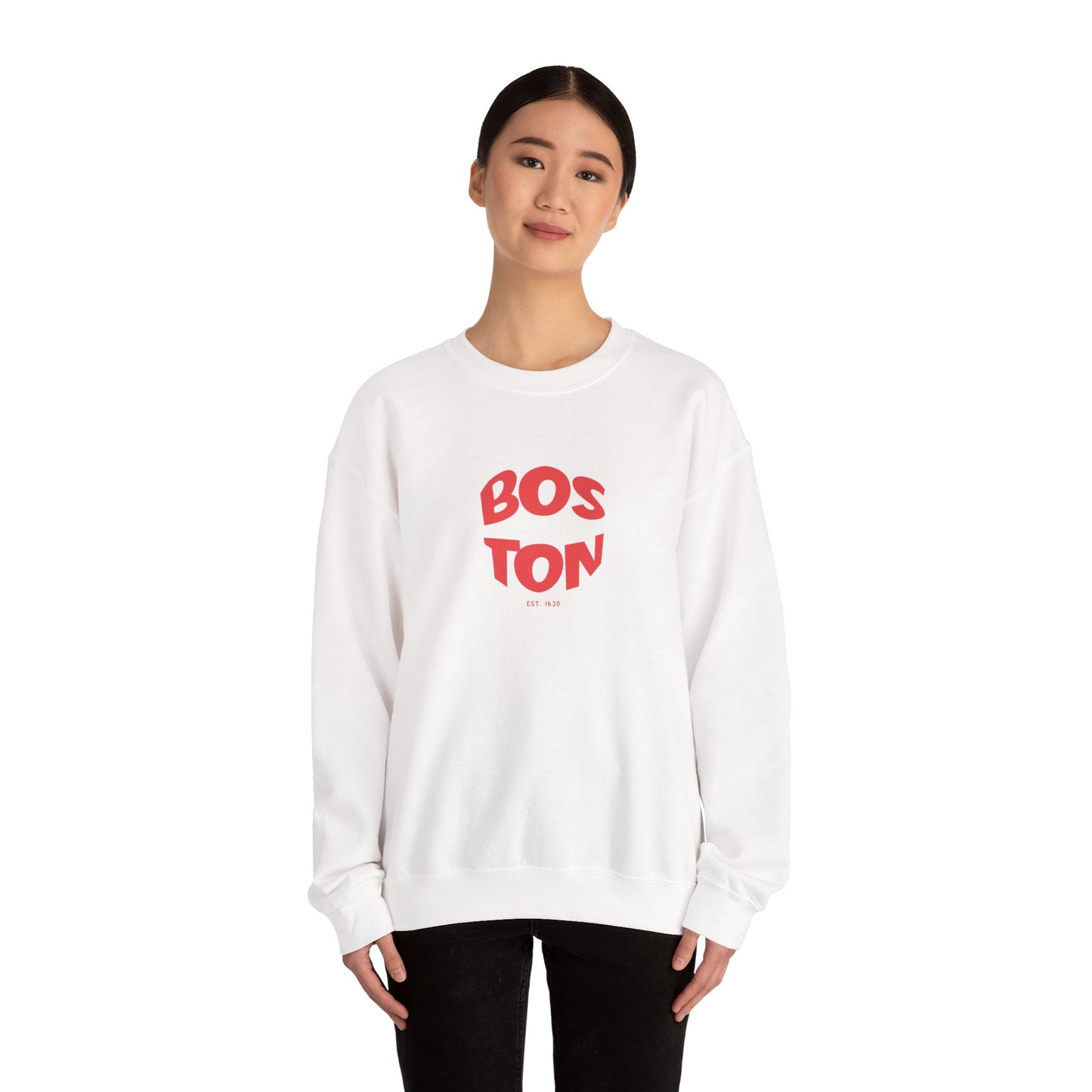 Cool BOSTON Crewneck Sweatshirt