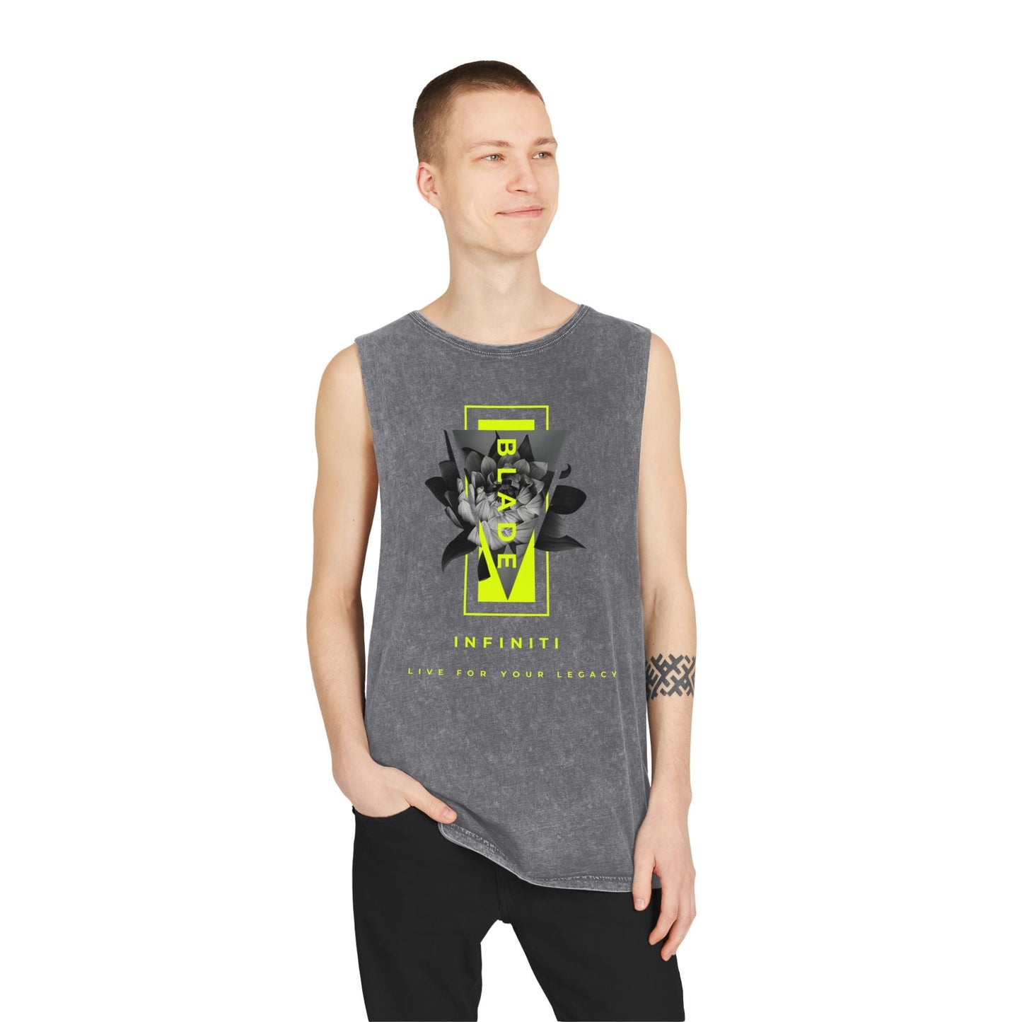Flora Essence Neon Green Floral Tank Top