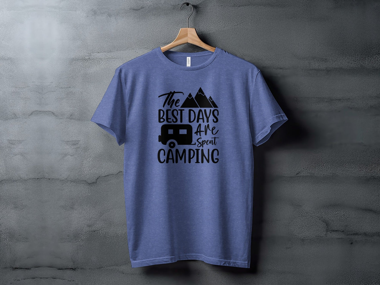 The Best Days Are Spent Camping Graphic Design T-Shirt
