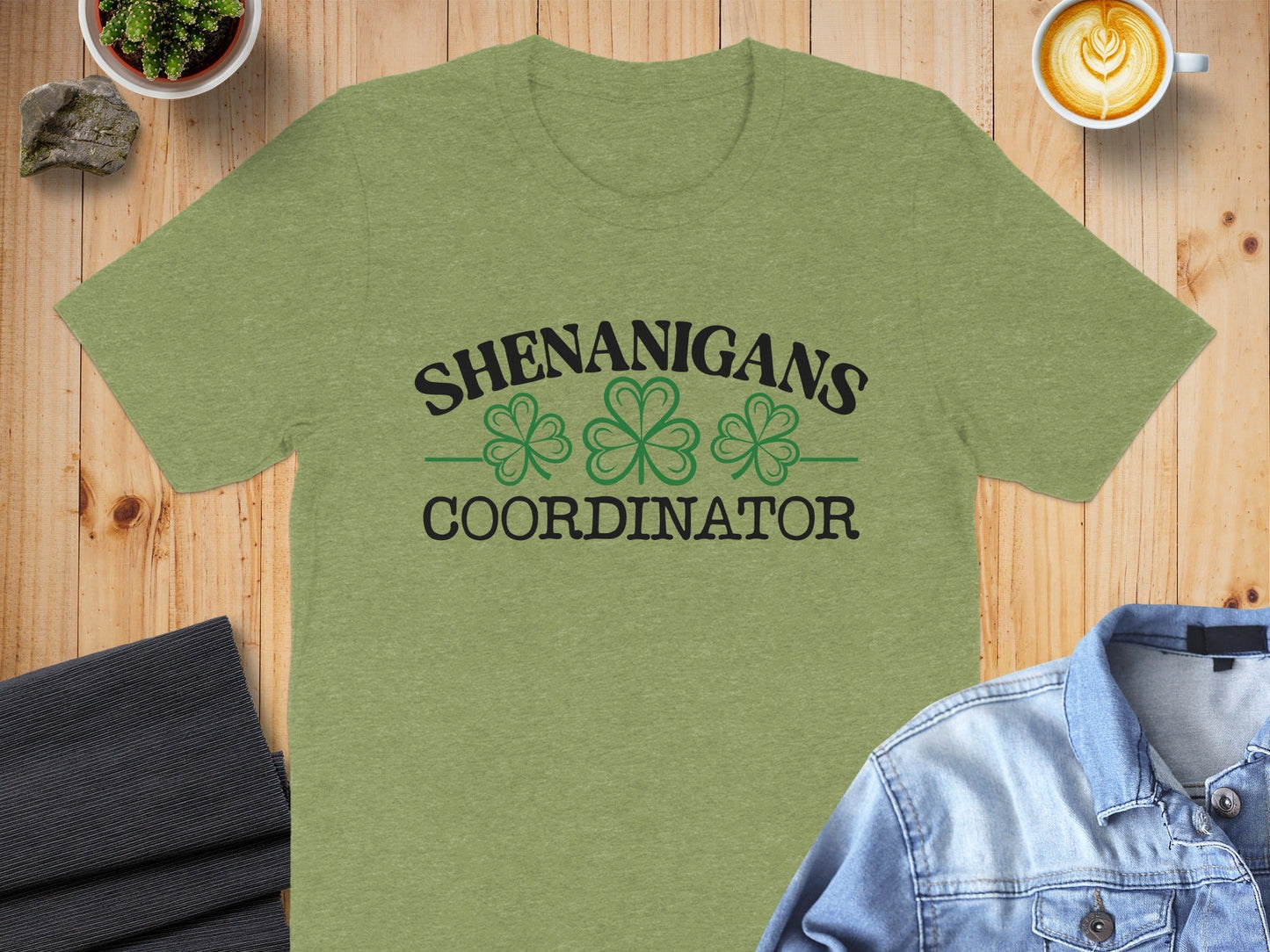 Shenanigans Coordinator With Shamrocks Design Funny T-Shirt
