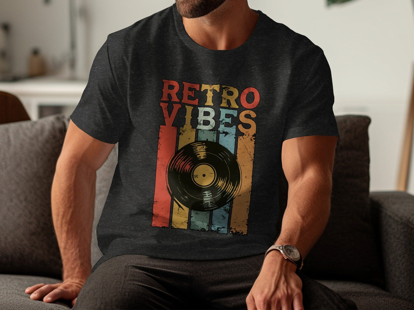 Retro Vibes Vinyl Record Music Lover Gift T-Shirt