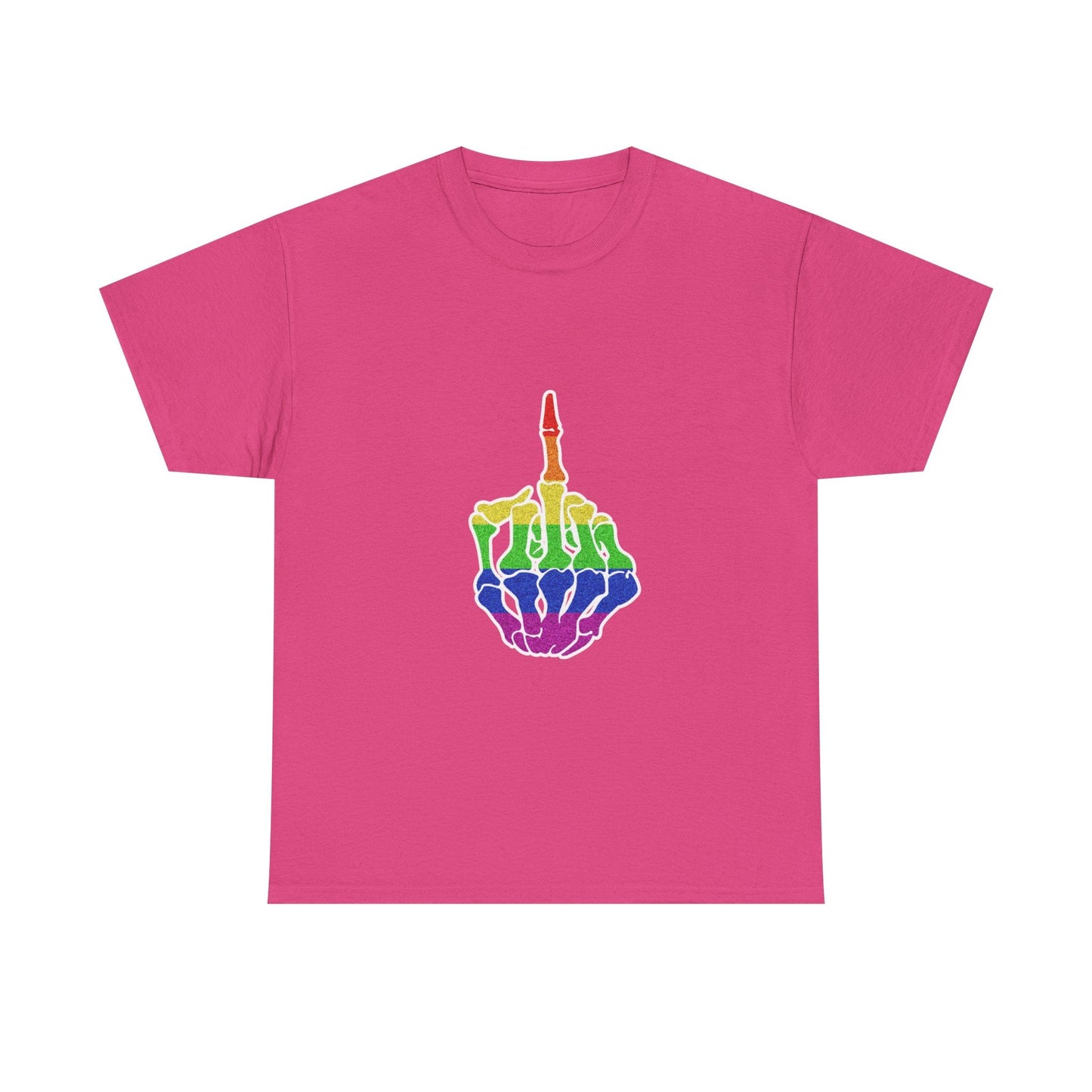 Rainbow Rebellion Skeleton Hand Unisex Cotton Top