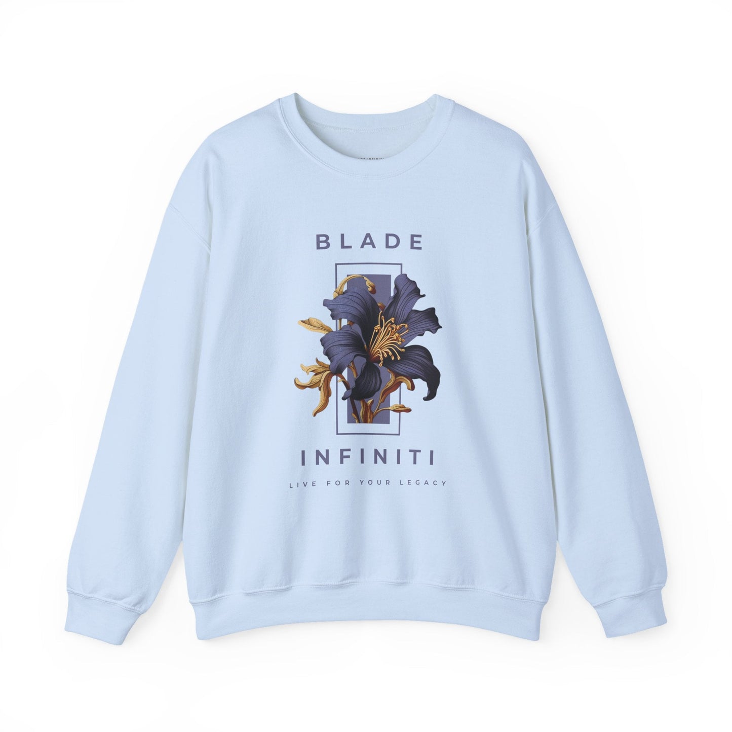 Essence of Infiniti Brown/Navy/Purple Floral Unisex Crewneck Sweater