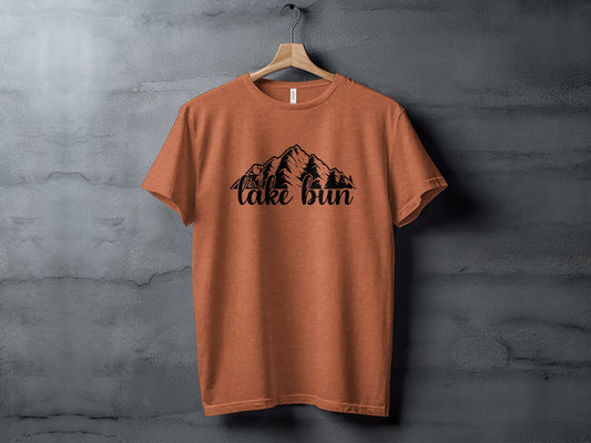 Lake Bun Mountains Nature Lover Graphic Design T-Shirt