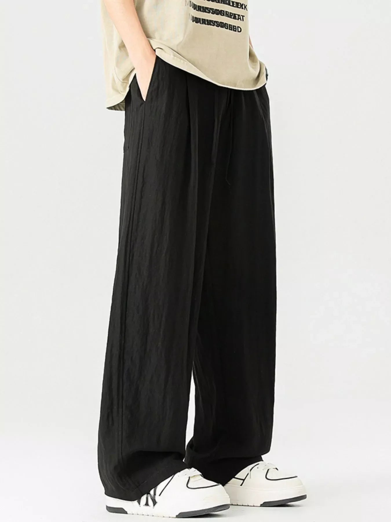 Men's Full Size Lightweight Wide Leg Pants Plus Size