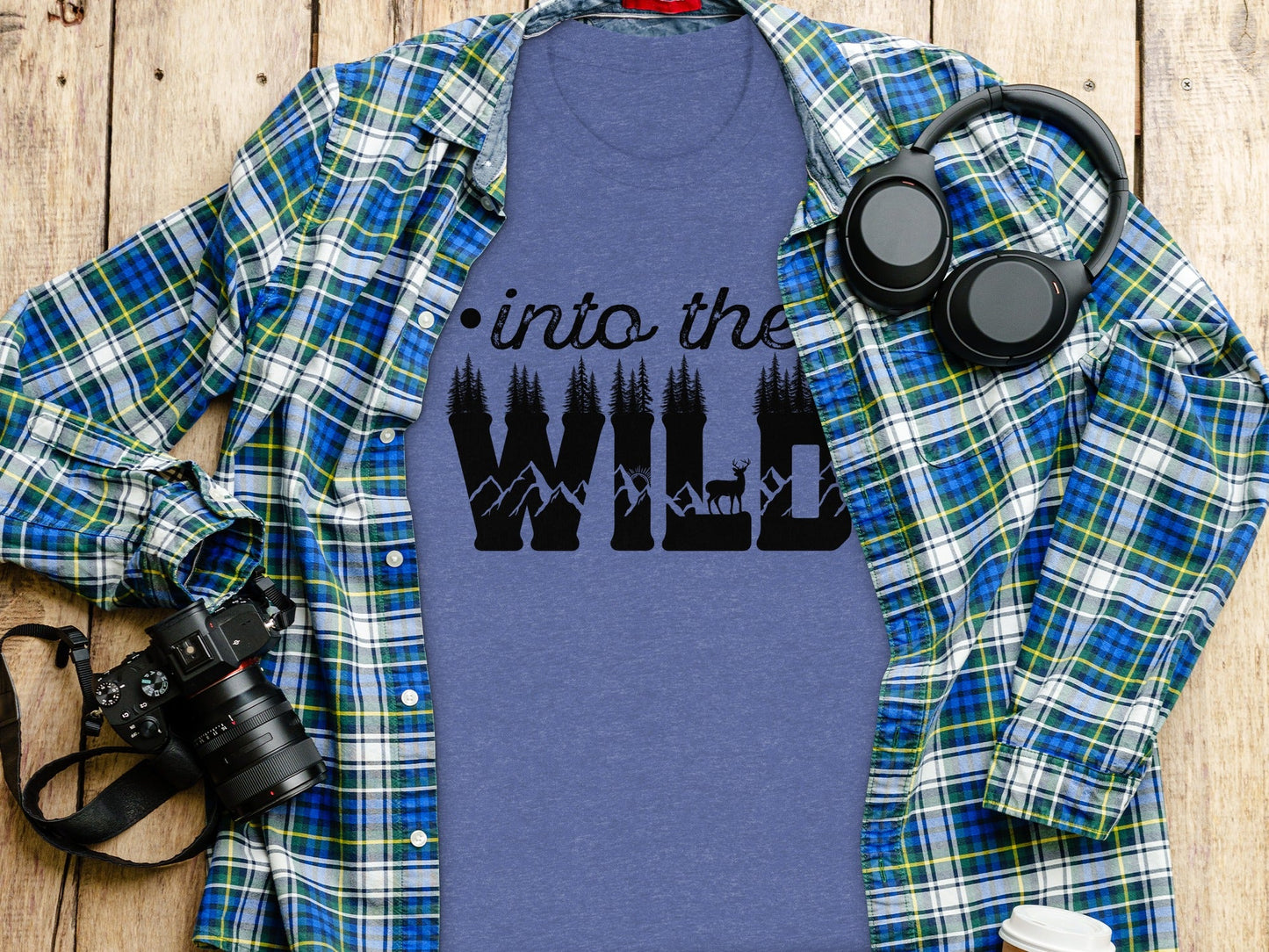 Into The Wild Outdoor Adventure Nature Inspired Graphic T-Shirt