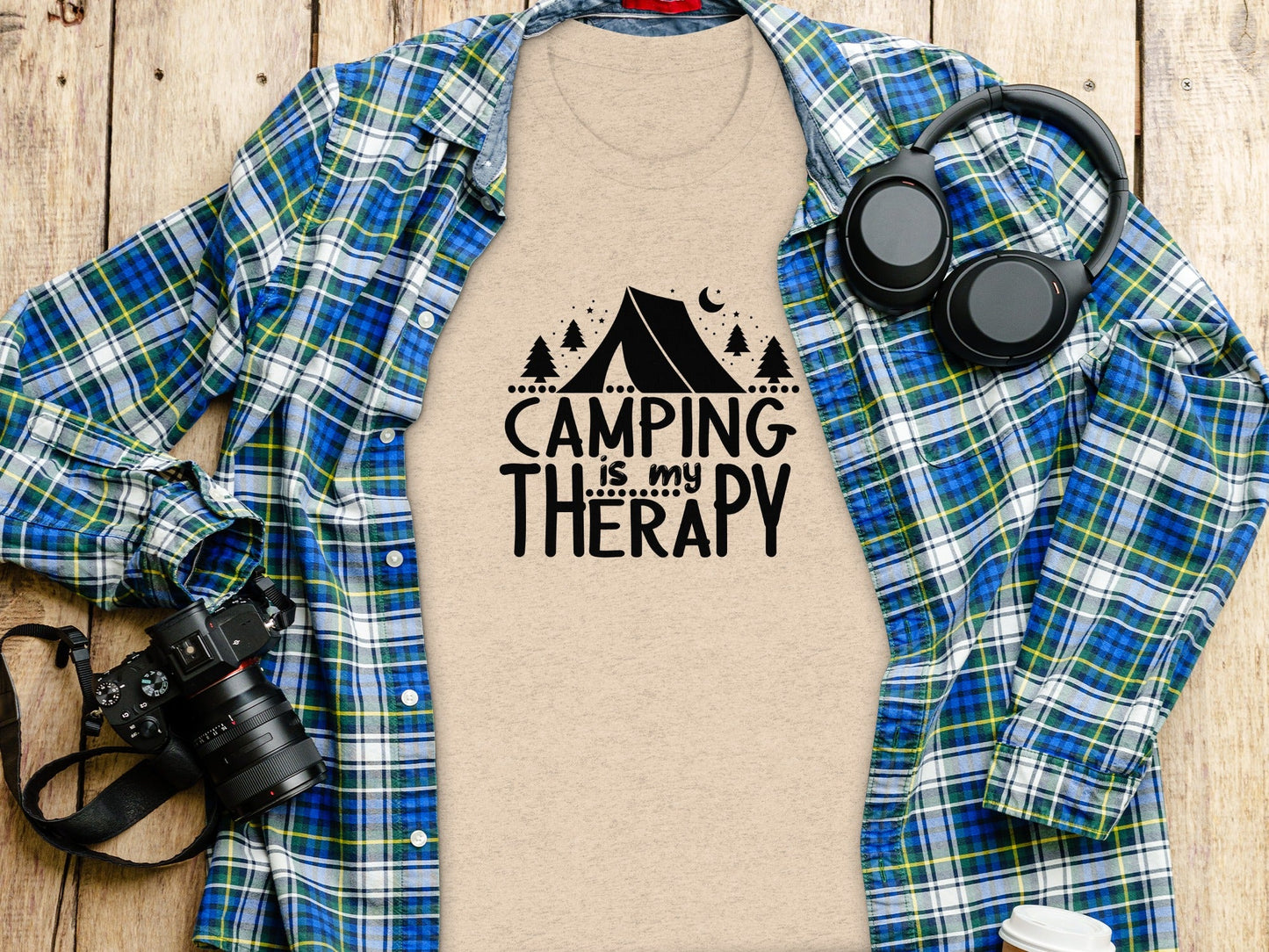 Camping Is My Therapy Outdoor Nature Adventure T-Shirt