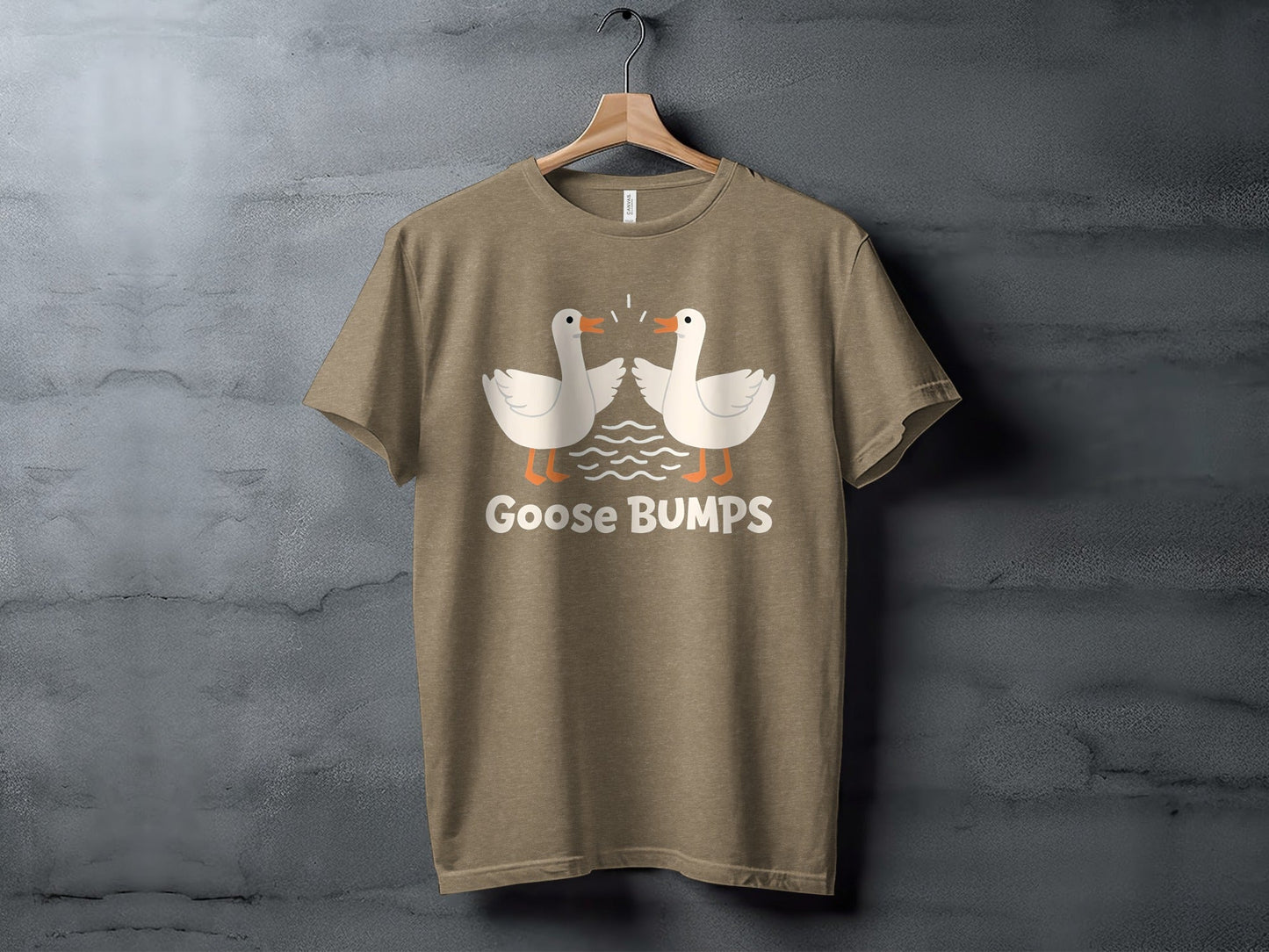 Goose BUMPS Funny Animal Cartoon Design Graphic T-Shirt