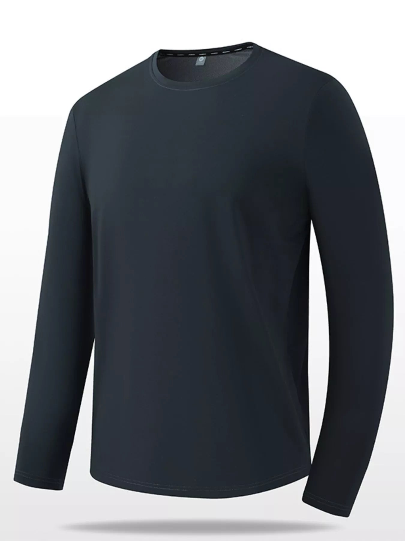 Men's Plus Size Solid Color Long Sleeve Casual T-Shirt