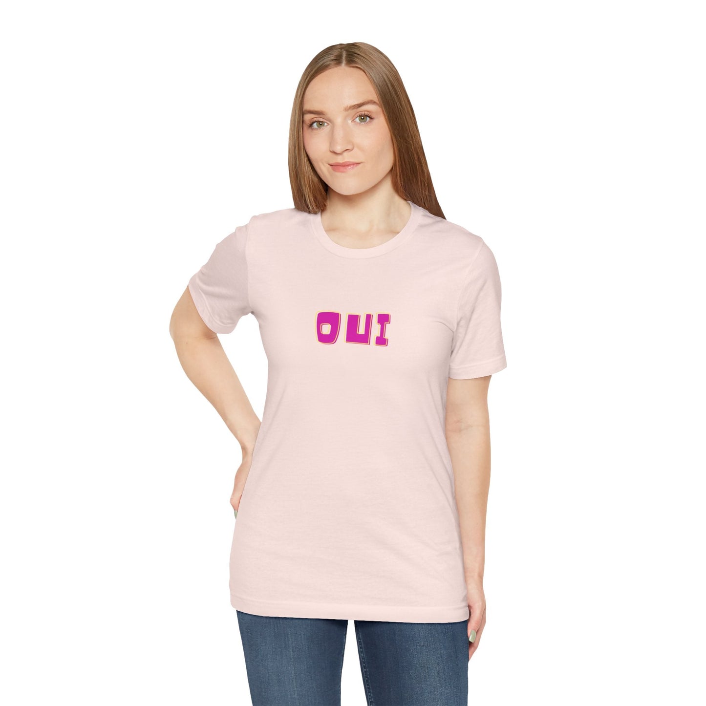 French Bold OUI Tee, Summer Colors