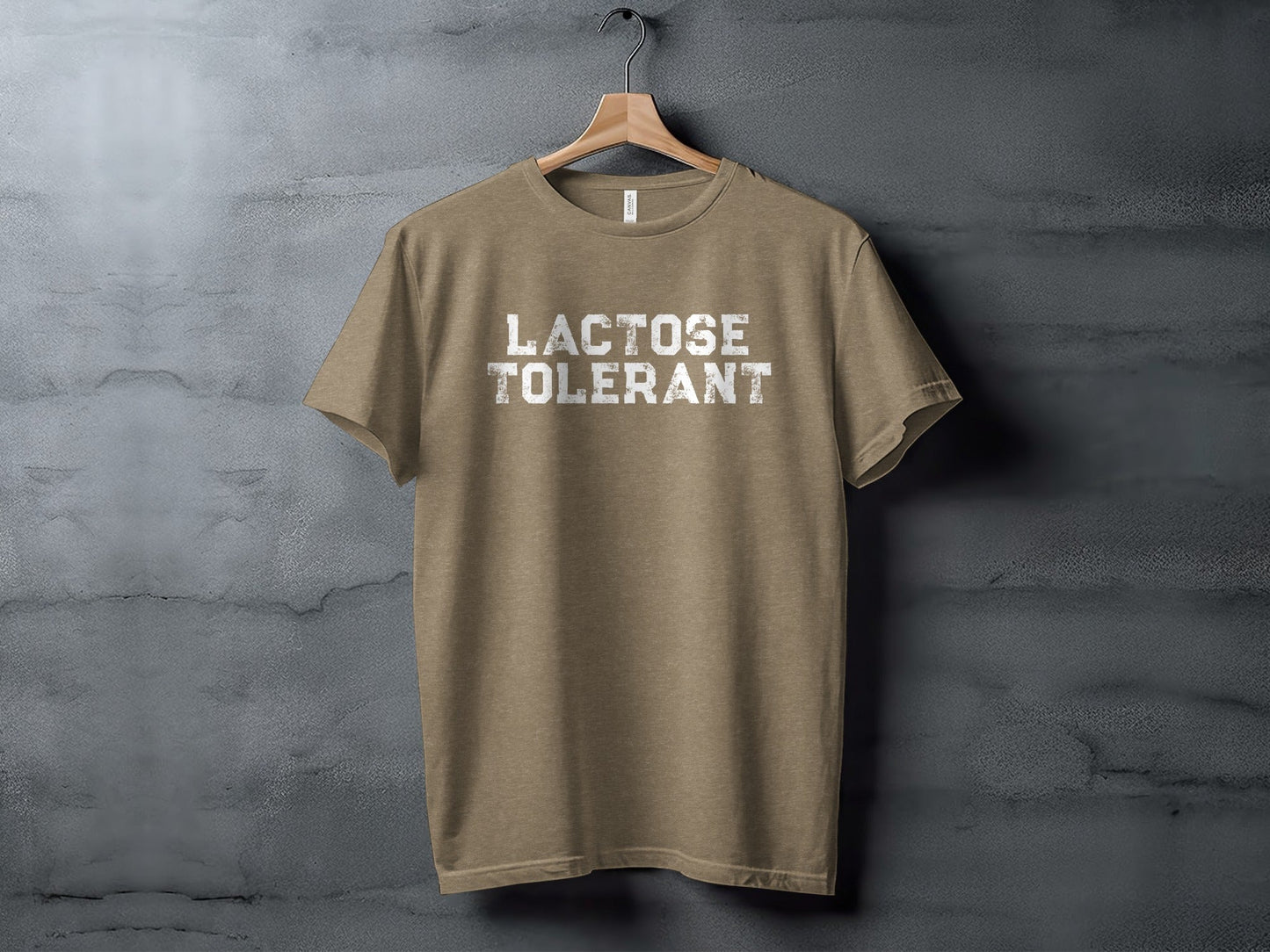 Lactose Tolerant Dairy Lover Bold Text Funny T-Shirt