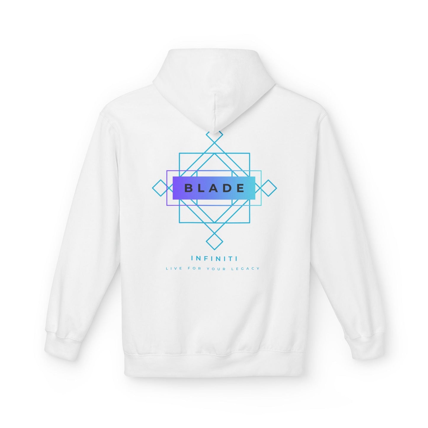Geometric Infiniti Aqua/Purple Ombre Hoodie