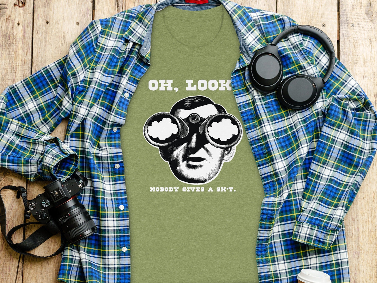 Oh Look Nobody Gives a Sh*t Graphic Humor T-Shirt
