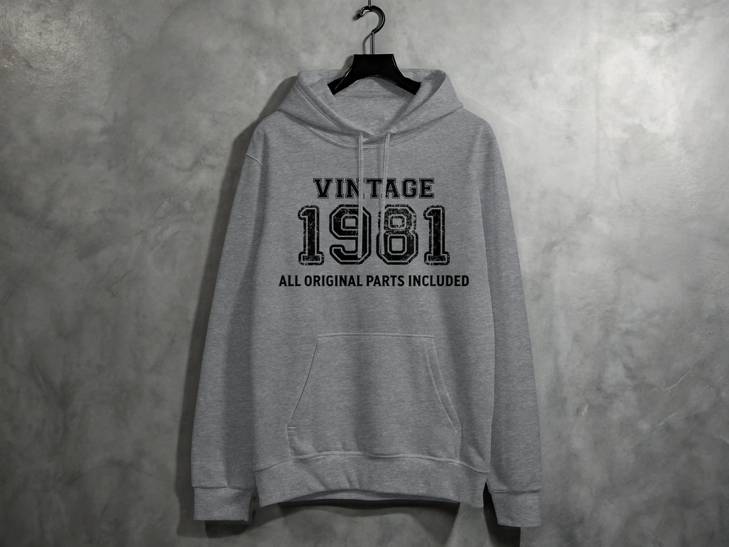 Vintage 1981 All Original Parts Included Birthday Hoodie