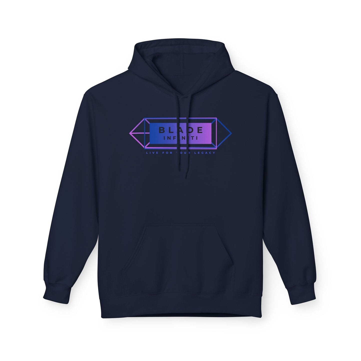 Geometric Infiniti Essential Blue/Purple Ombre Hoodie