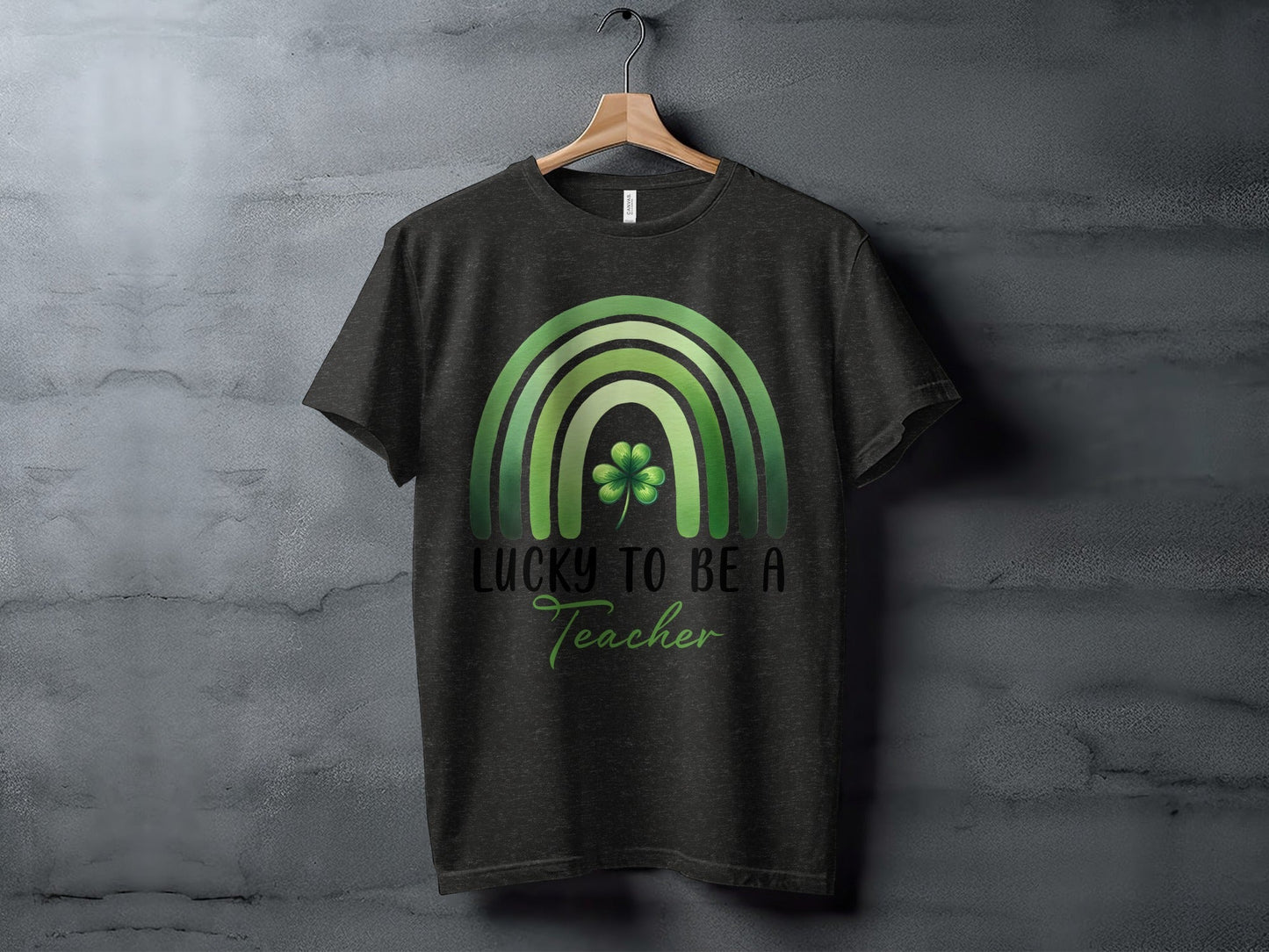 Lucky To Be A Teacher Rainbow St Patricks Day T-Shirt