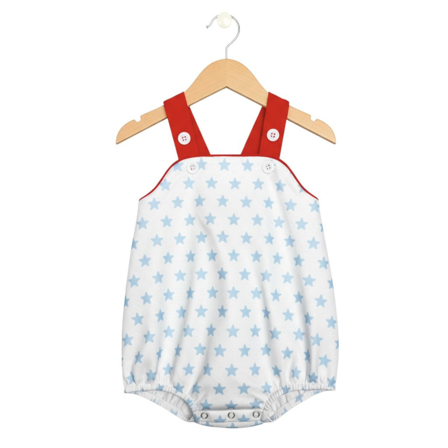 Red, White, and Stars Bubble Romper