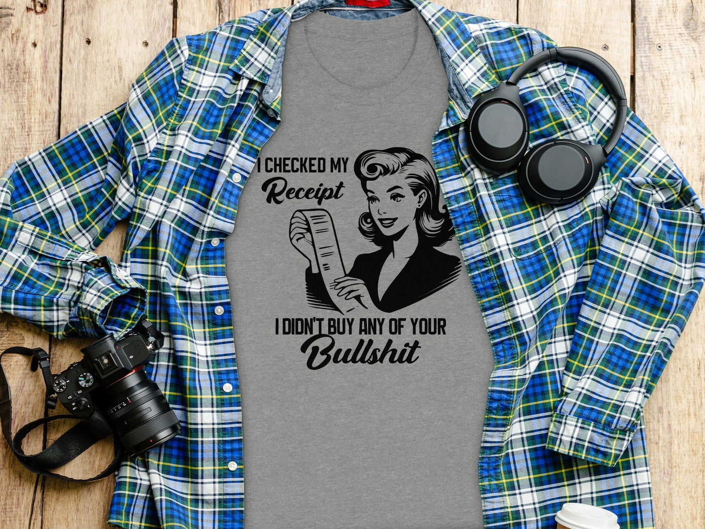 I Checked My Receipt No Bullshit Retro Woman T-Shirt