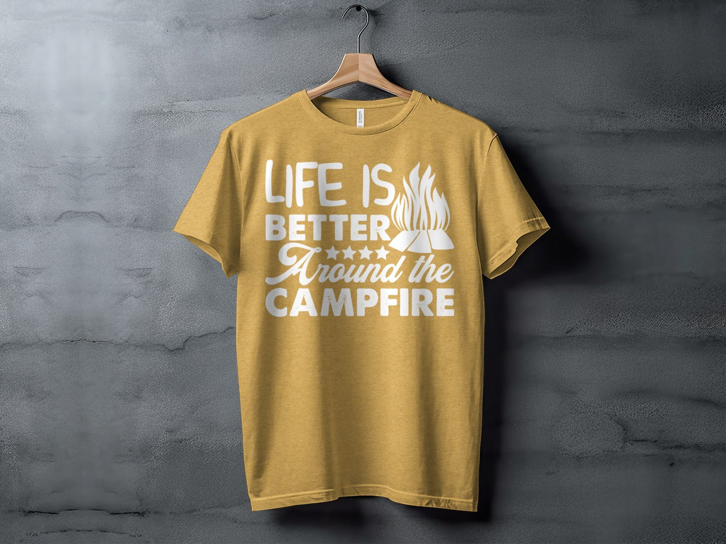 Life Is Better Around The Campfire Graphic Print T-Shirt
