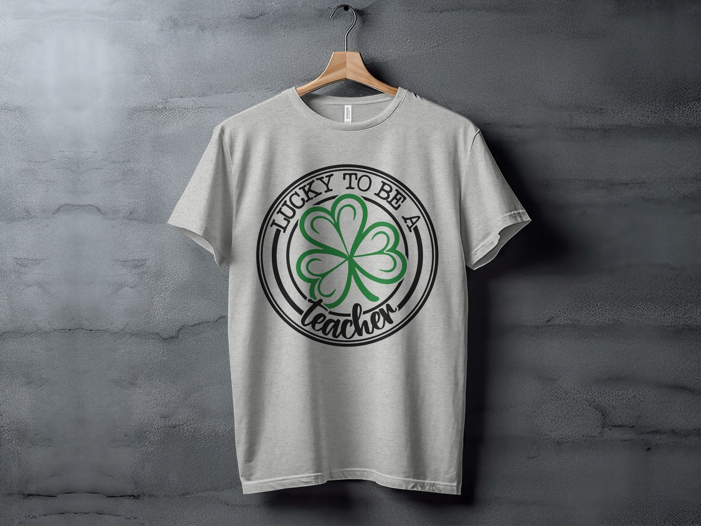 Lucky To Be A Teacher Clover St Patricks Day Circle T-Shirt