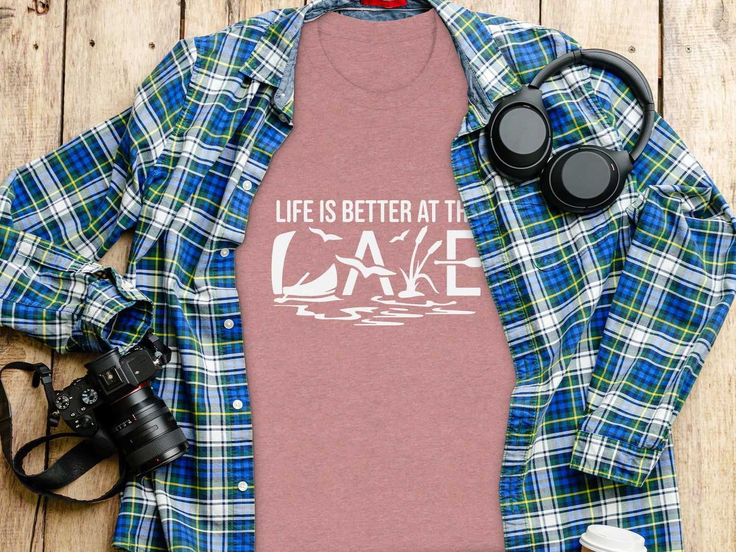 Life Is Better At The Lake Design Graphic Tee T-Shirt