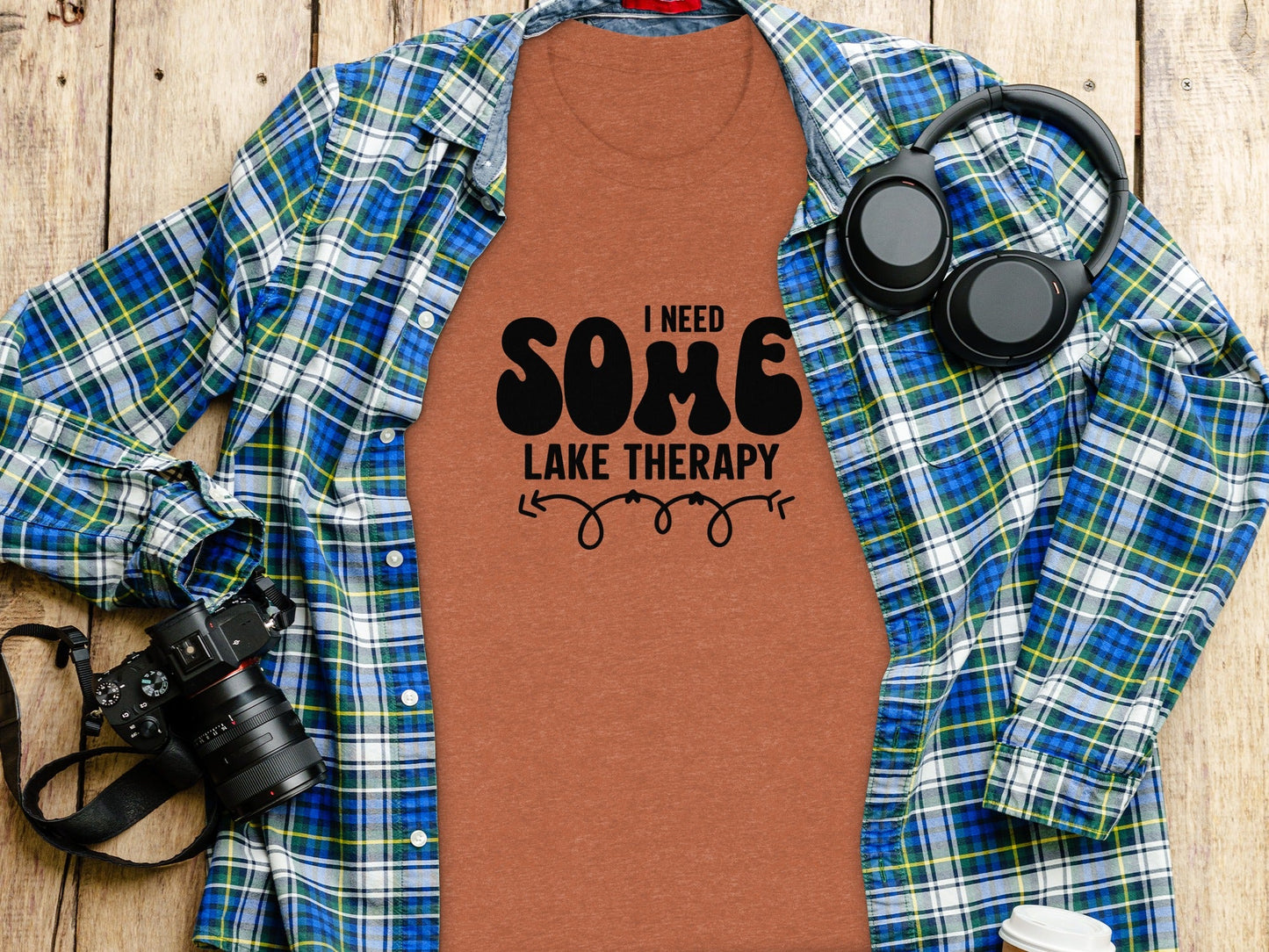 I Need Some Lake Therapy Funny Summer Vacation T-Shirt