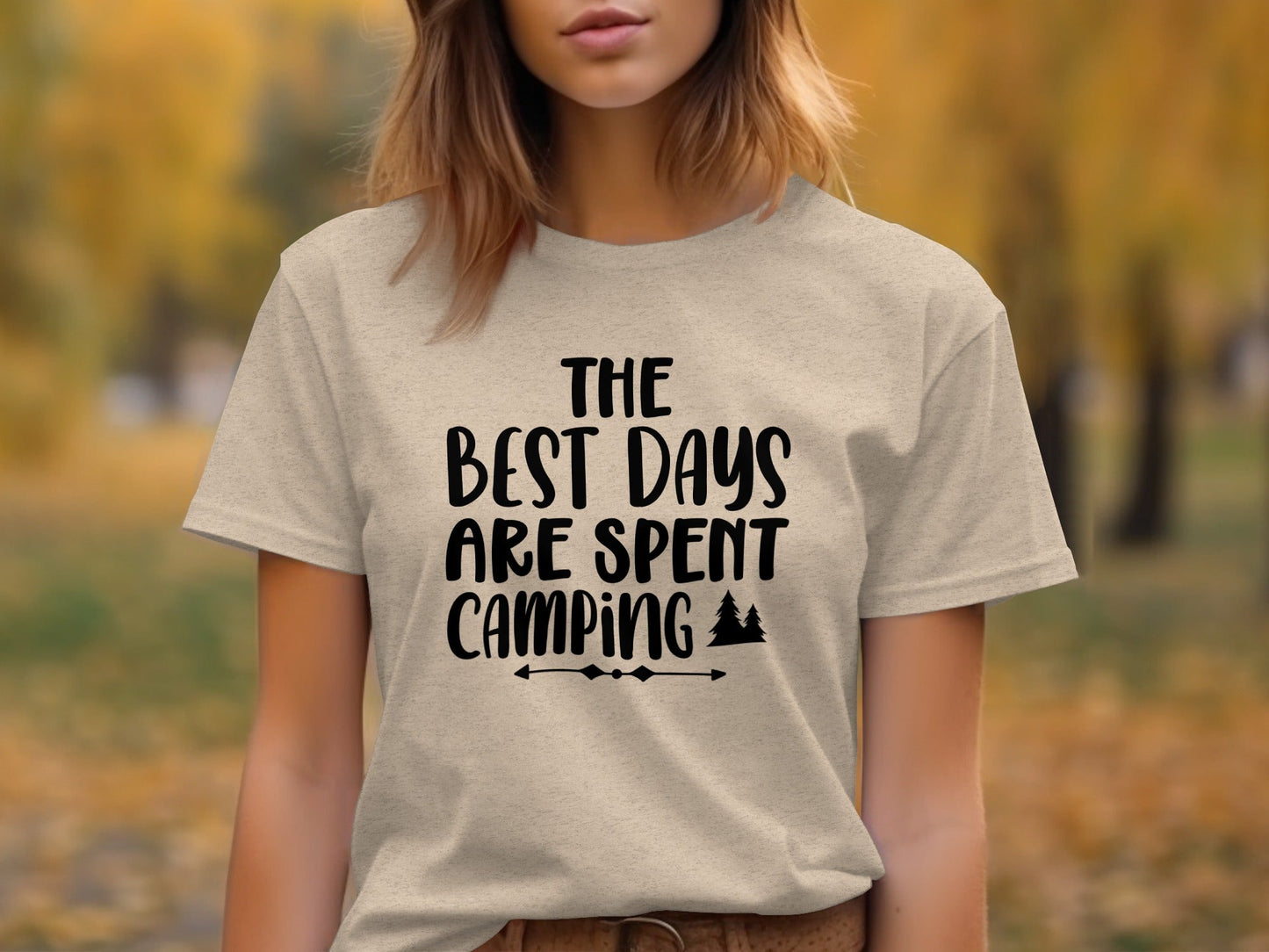 The Best Days Are Spent Camping Camping Design T-Shirt